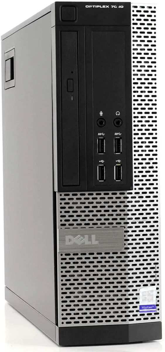 Small black Dell OptiPlex 7020 SFF desktop tower with front optical drive