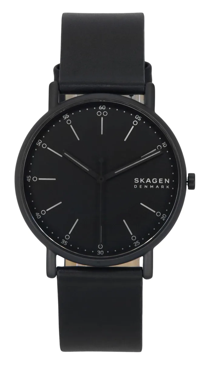 Skagen Skagen Signatur SKW6902 40 mm Black Dial Leather Strap Watch — product photo