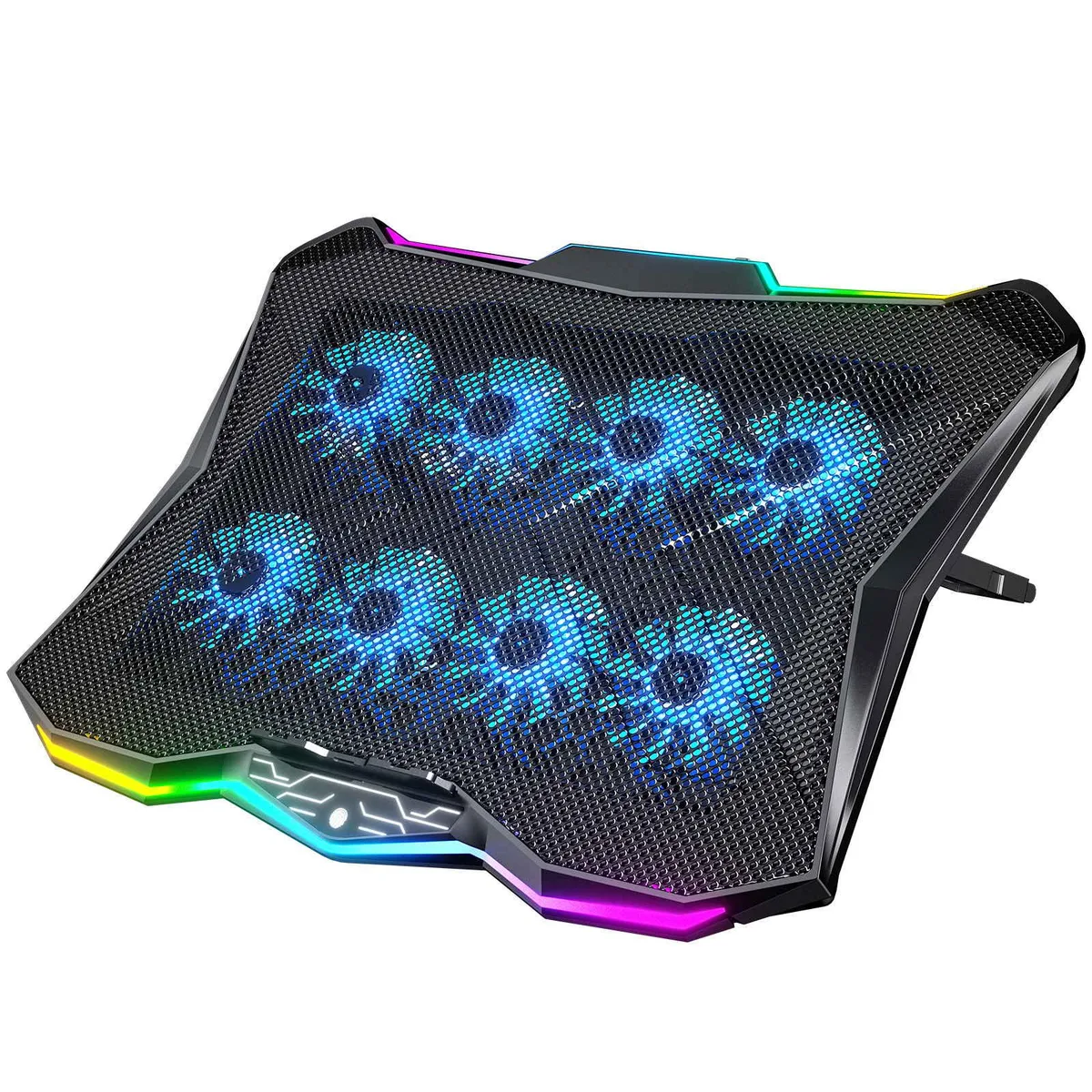AICHESON AICHESON AA3-8F laptop cooling pad 8 fans RGB 7 heights 2 USB 14-17.3 in — product photo
