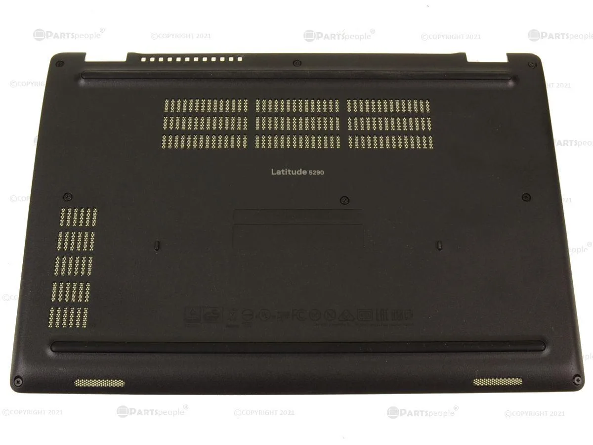 Dell Latitude 5290 bottom base assembly dark grey plastic chassis