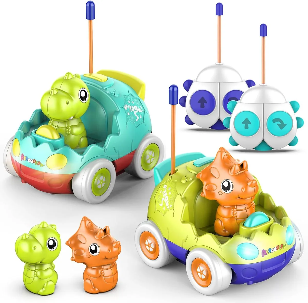 usbroway usbroway 2 Pack RC Cars 18+ Months Dinosaur Toy — product photo