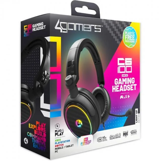 4Gamers 4Gamers C6100LED4G Wired Headset 40mm 3.5mm accessory — product photo