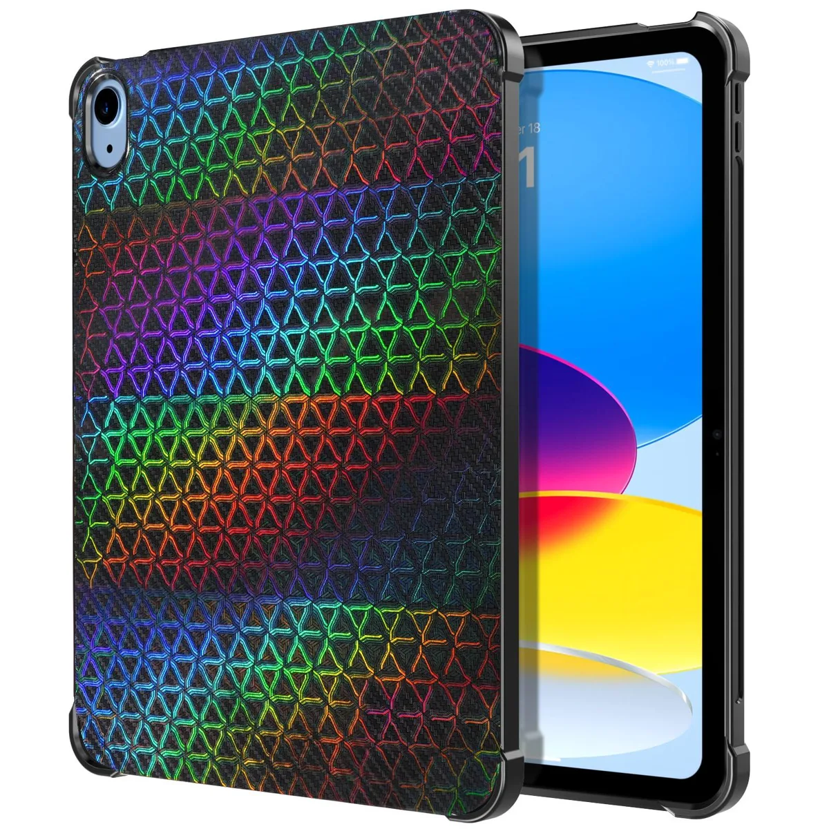 TiMOVO iPad 11th/10th Gen TPU Case Iridescent Black — product photo