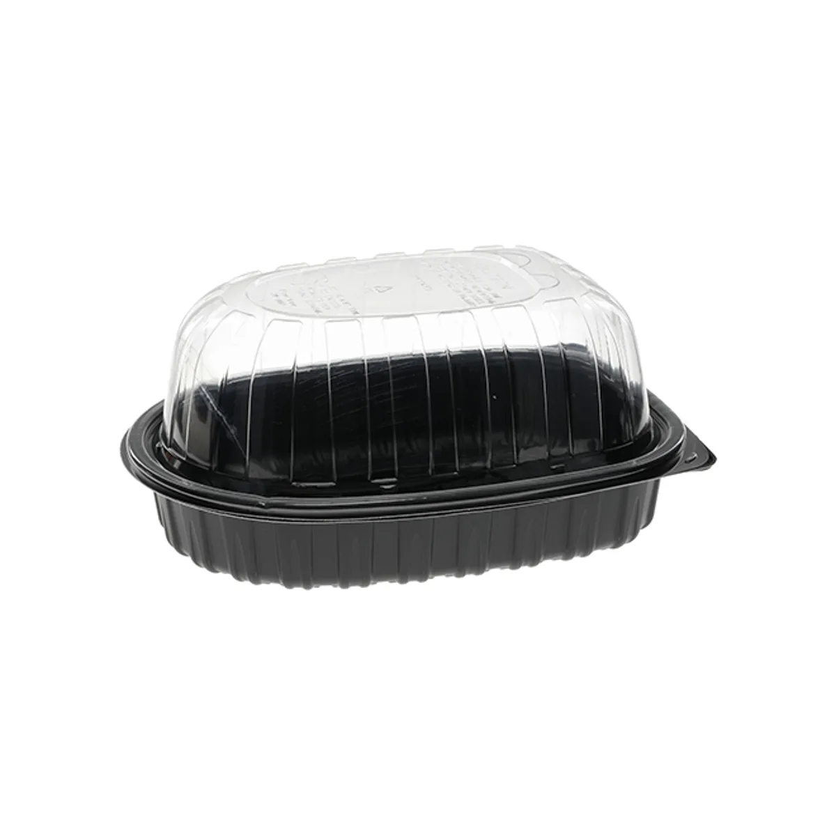 Pactiv Pactiv YCNC600700DZ MealMaster Chicken Roaster 10 x 7.5 x 4 Black/Clear 110/Carton — product photo