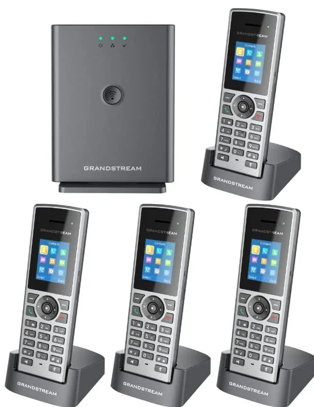 Grandstream Grandstream DP752 VoIP DECT base + 4×DP722 handsets — product photo