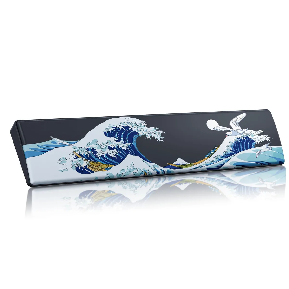 Womier Womier Keyboard Wrist Rest Black Kanagawa 12.5 x 3.5 inch — product photo