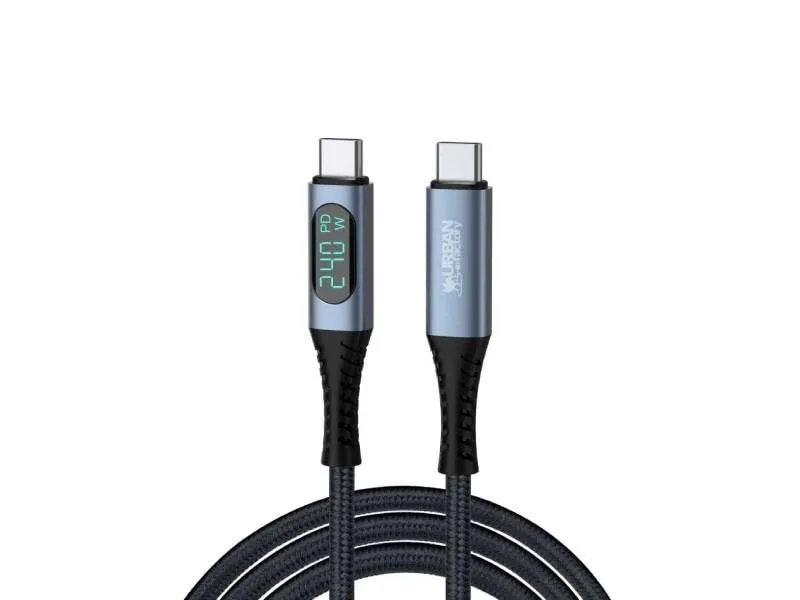 Urban Factory Urban Factory USB-C to USB-C E-Mark 240W 20GB 8K 60Hz 1.5m — product photo
