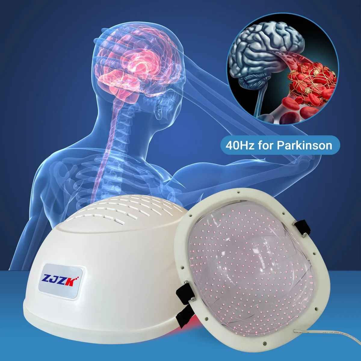 ZJZK ZJZK 810nm 280 LED Photobiomodulation Helmet Home Health Care — product photo