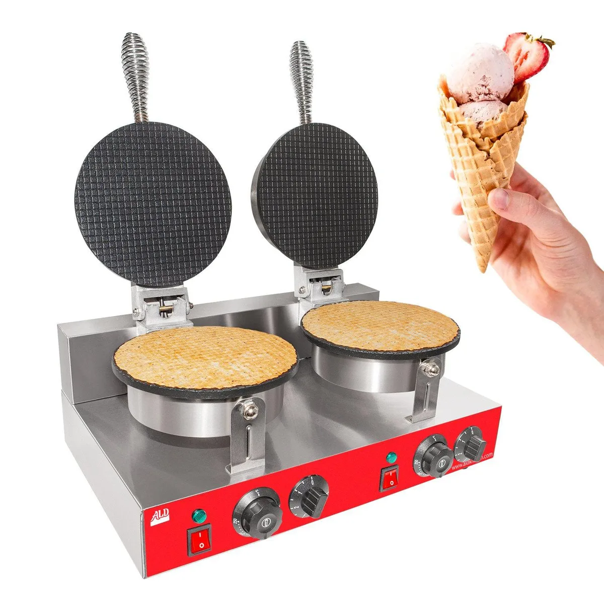 ALDKitchen ALDKitchen AR-HCB2 Double Waffle Cone Maker 200 mm — product photo