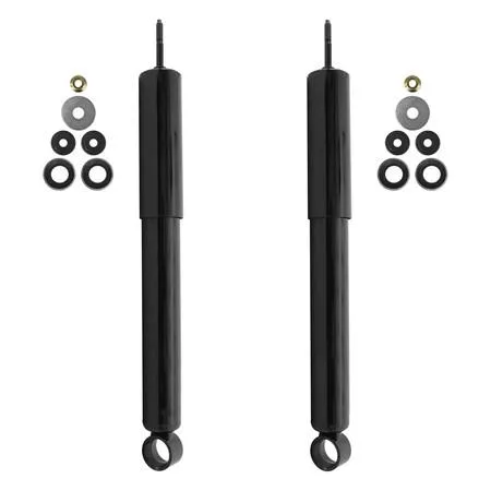 Pair of rear shock absorbers in metal finish for Toyota 4Runner