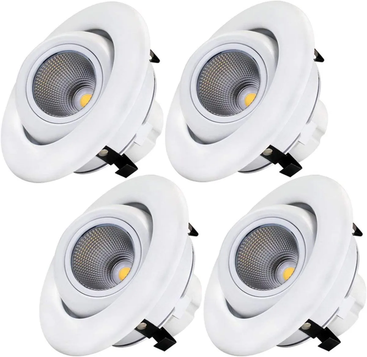 TorchStar LED TorchStar LED 4 Inch Dimmable Gimbal Recessed Lighting 4000K 10W 725lm CRI90+ Pack of 4 — product photo
