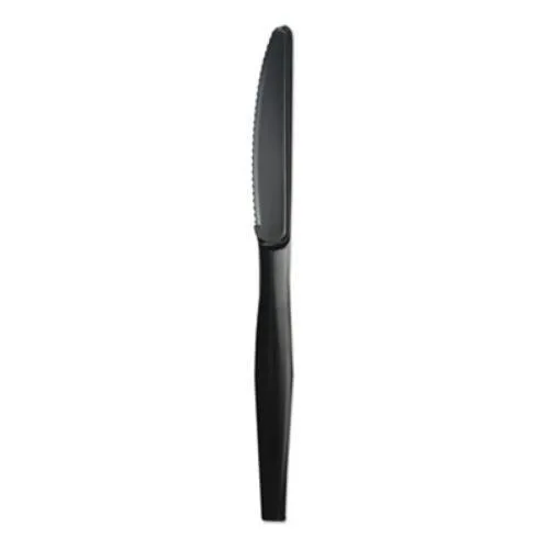 Boardwalk Boardwalk KNIFEHWPPBLA Heavyweight Polypropylene Knife, Black, 1000 / Carton — product photo