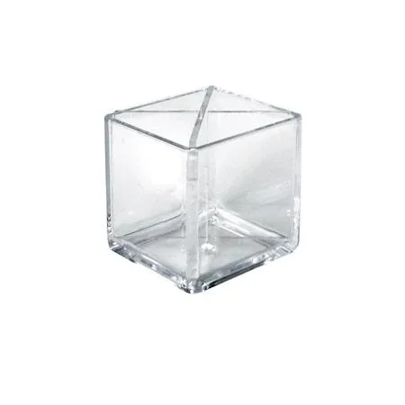 Azar Displays Azar Displays 556354 4" Cube Pencil Holder with Divider 2-Pack — product photo
