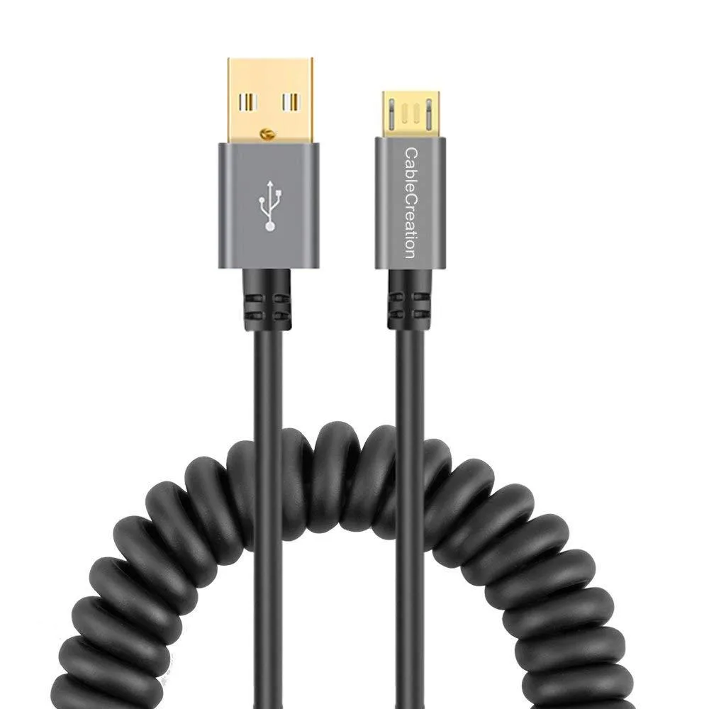 Vszerda Vszerda CC0769 Coiled USB to Micro USB Cable 1.2m Space Gray — product photo