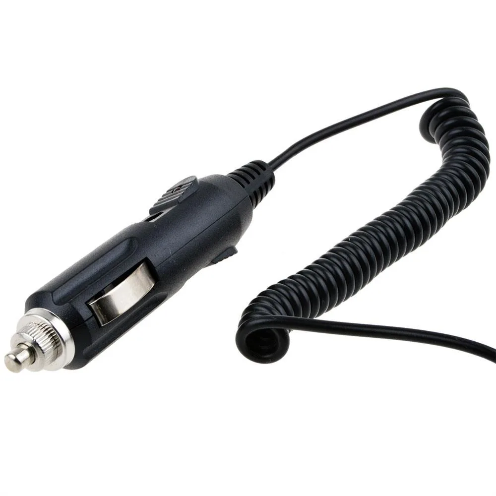 Black car DC adapter with lighter plug and coiled cable for Duracell Jumpstart 17