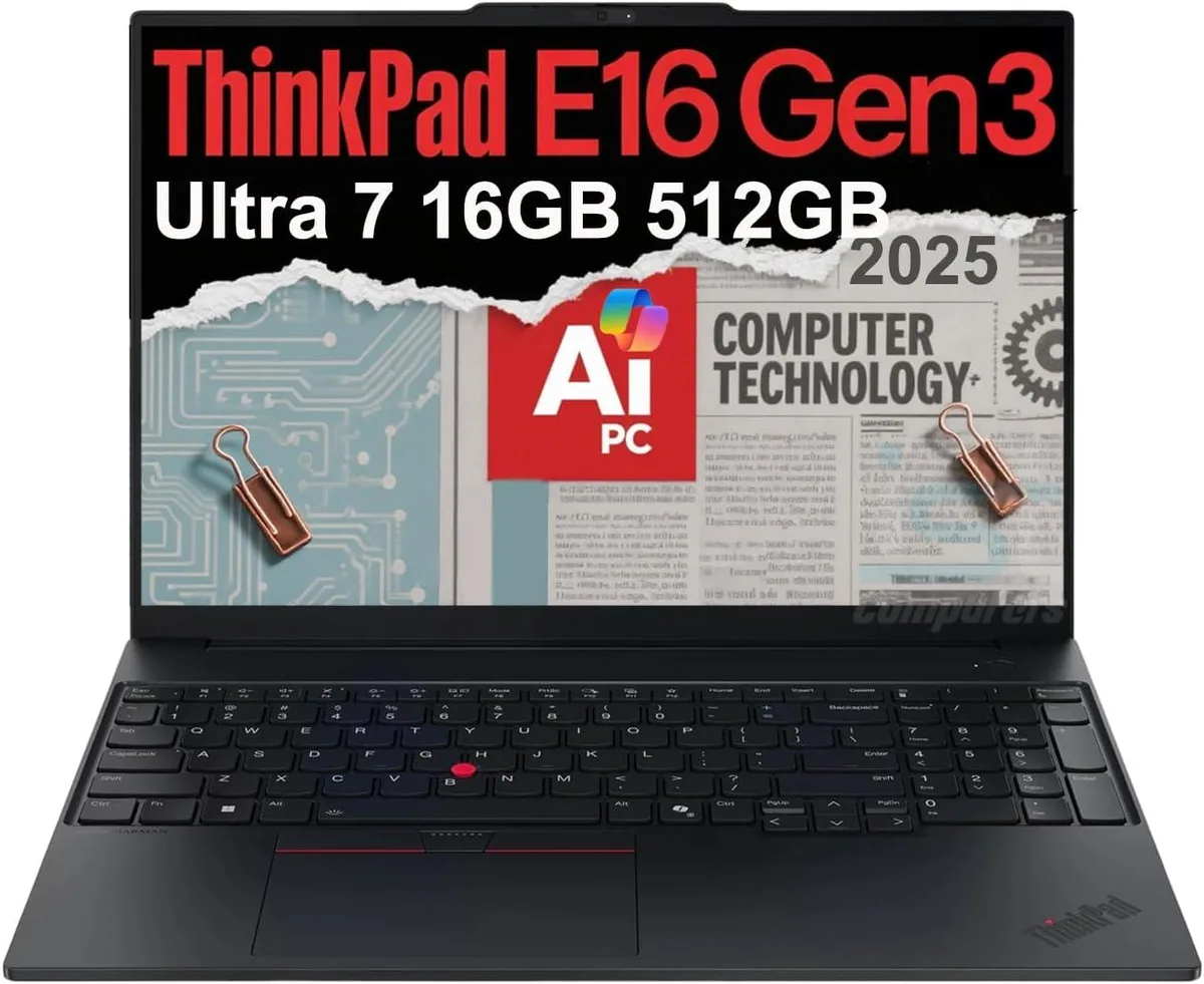 Lenovo Lenovo ThinkPad E16 Gen 3 business laptop Ultra 7 255H 16GB 512GB — product photo