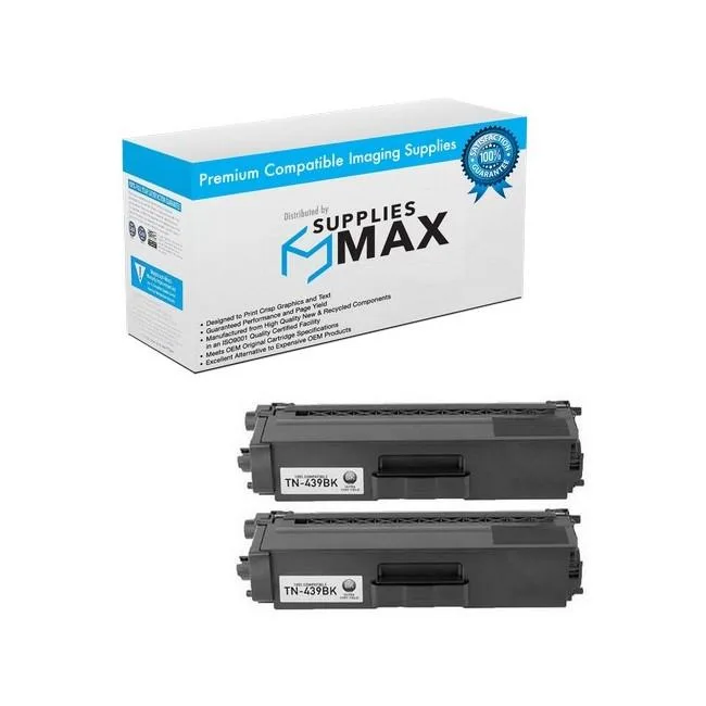 SuppliesMax SuppliesMax TN-439BK Black Toner 2-Pack 9000 Pages — product photo