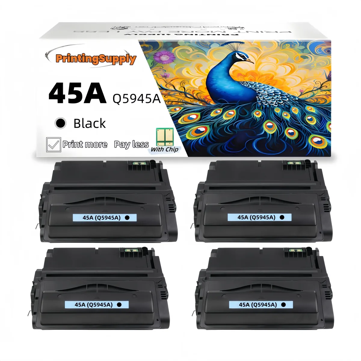 Aster Graphics Inc Aster Graphics Inc 45A Q5945A Compatible Toner Cartridge 4 Pack Black 20000 Pages — product photo