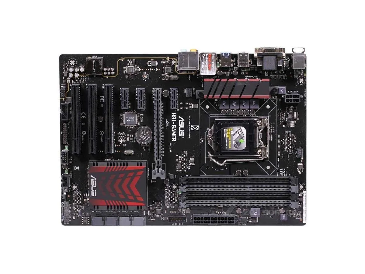 ASUS ASUS H81-GAMER LGA 1150 Intel H81 DDR3 16GB ATX Intel motherboard — product photo