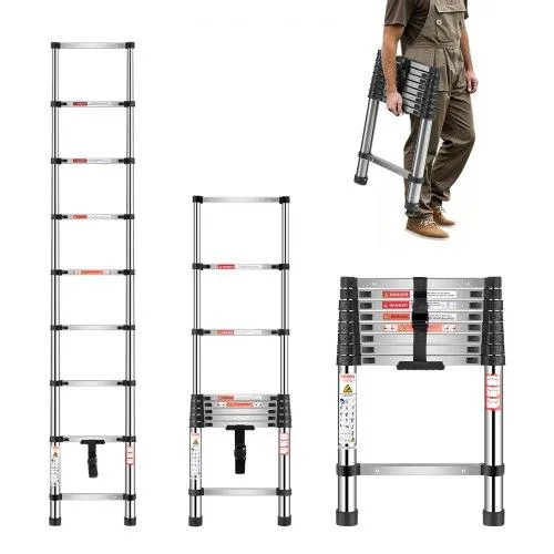 VEVOR VEVOR Telescoping Ladder 8.5ft Stainless Steel 9-Step 330LBS — product photo