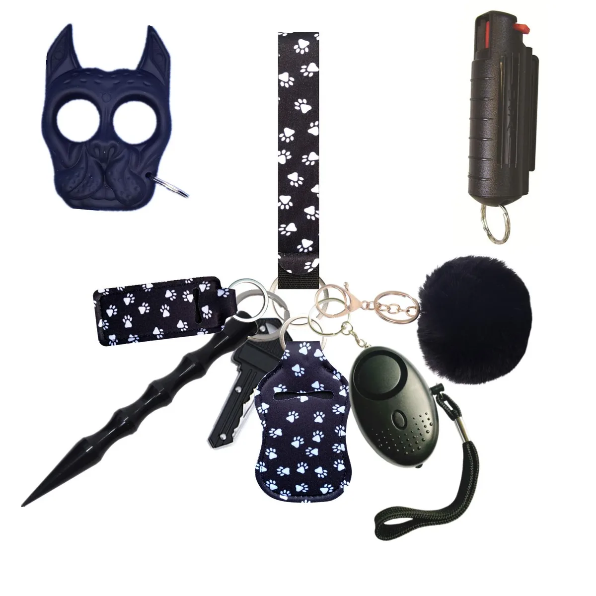 PUEZOKLY PUEZOKLY Self Defense Keychain Set 10pcs Black Home Safety — product photo