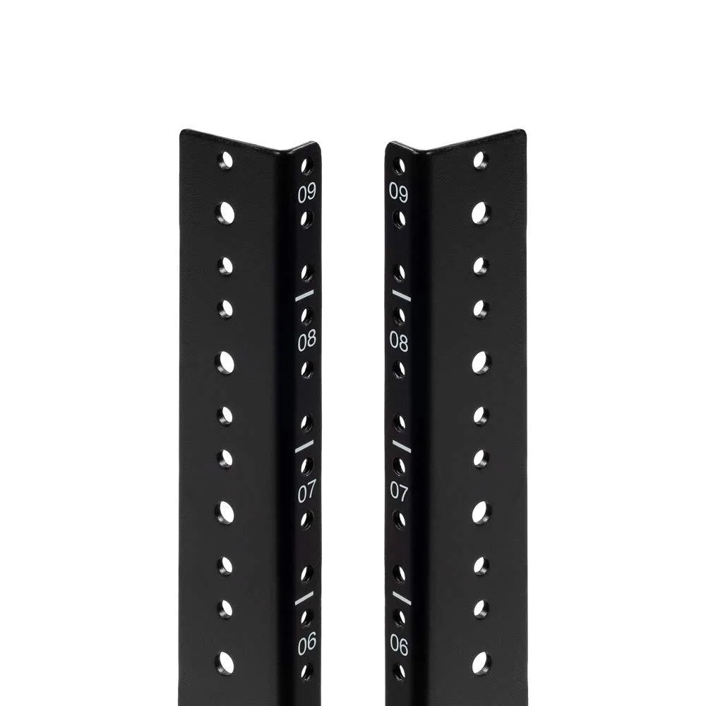  StarTech.com 400436785 9U Vertical Rack Rail Pair DIY Kit with Hardware, Black — product photo