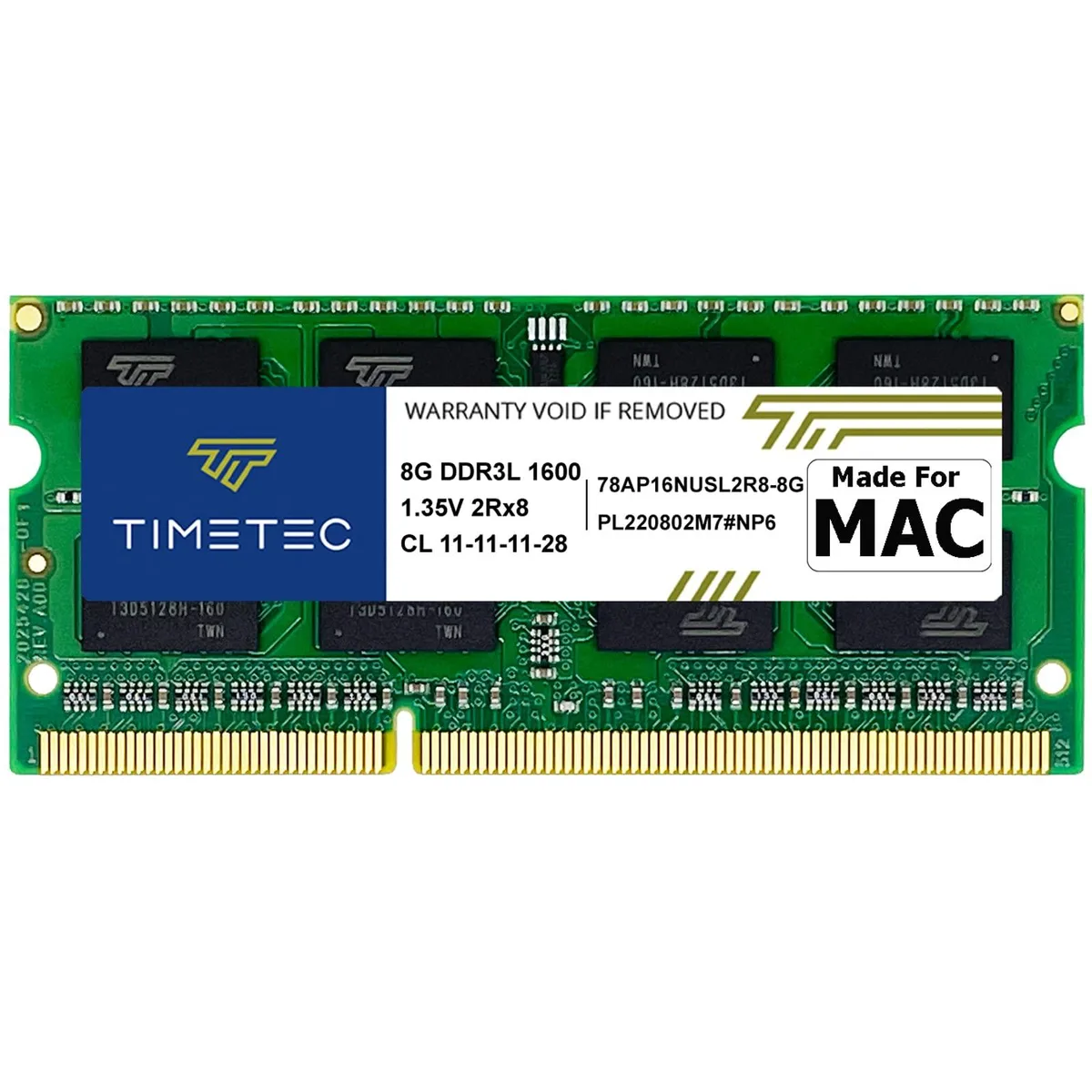 Timetec Timetec MM-H8GD316J7D 8GB DDR3L 1600 SODIMM laptop RAM — product photo
