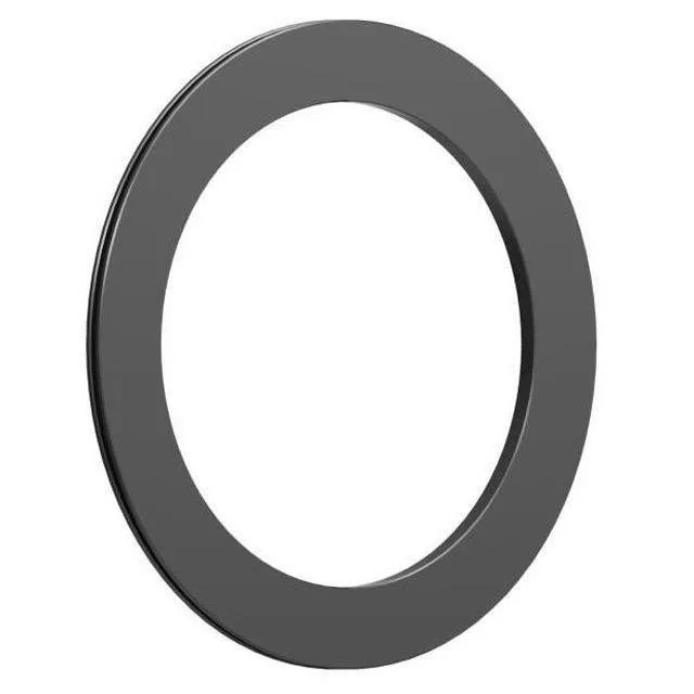 Thin aluminium ring, silver anodised, 37mm male thread to M10 100mm holder mount