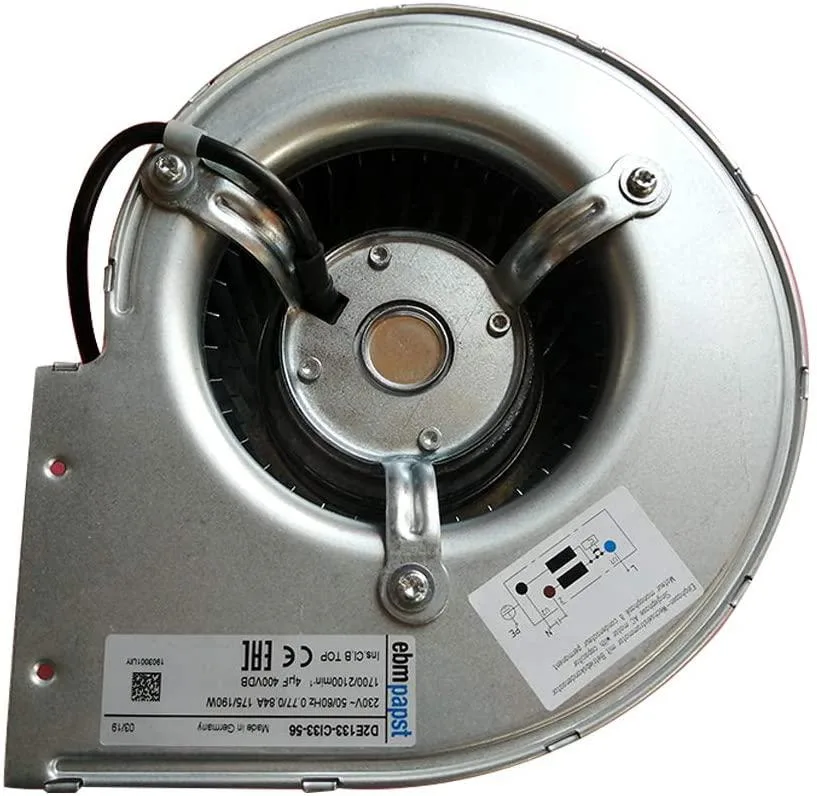 CAFELE CAFELE D2E133-CI33-56 230V 133mm Forward Centrifugal Fan Blower — product photo