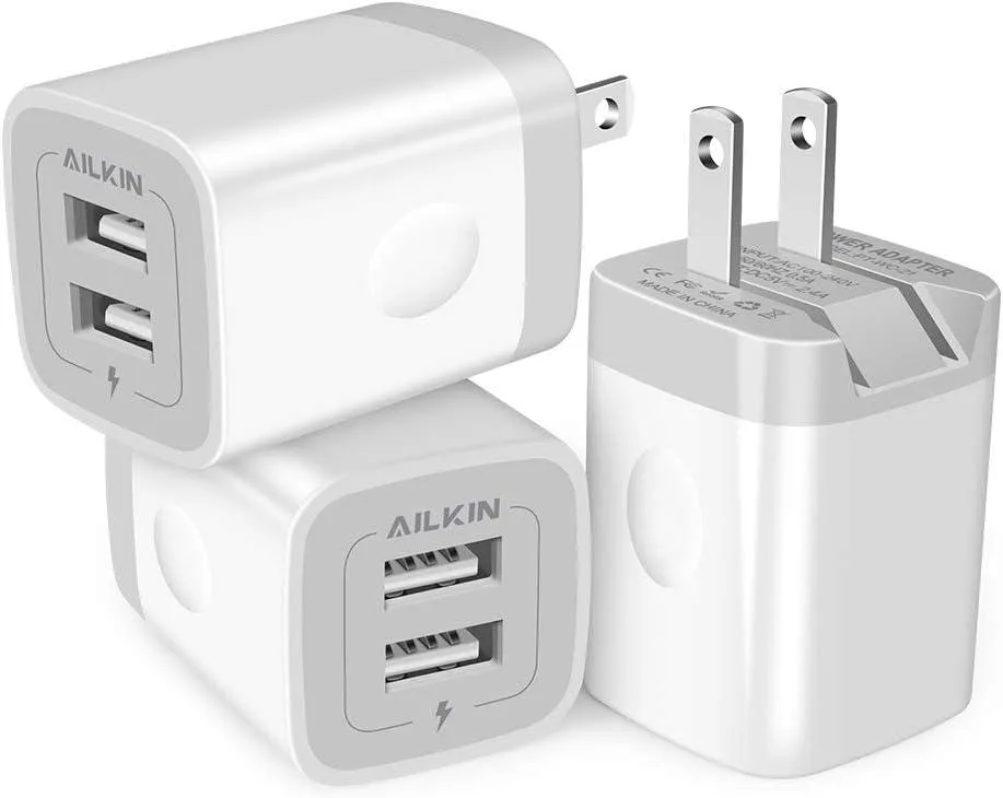 PISKEKAT PISKEKAT 3Pack Foldable Dual USB Charger Kit — product photo