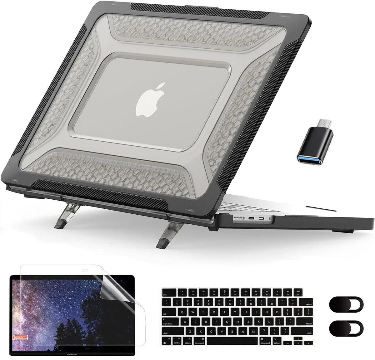BONAEVER BONAEVER 16 inch MacBook Pro Case 2021-2023 Black — product photo