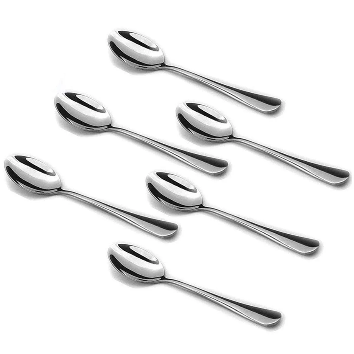 No Sew No Sew 8541931369 flatware set of 6 stainless steel 4.7 inch demitasse spoons — product photo