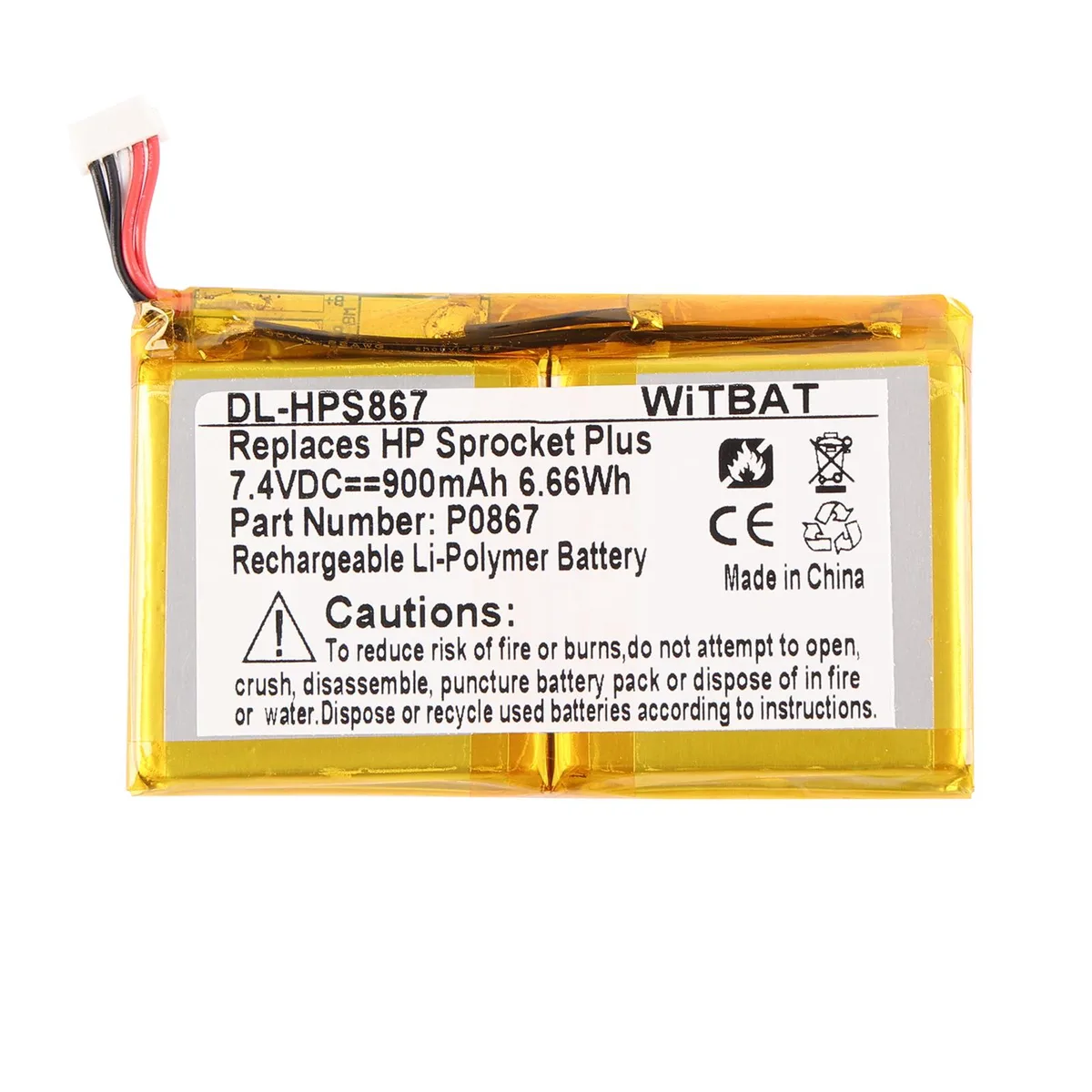 KingSener KingSener P0867 7.4V 900mAh standard battery — product photo