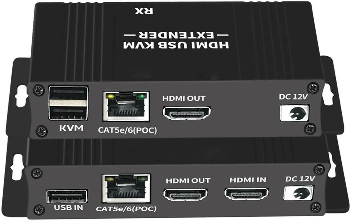 Vszerda Vszerda HDMI KVM USB Extender 1080P 60Hz 60m CAT6 PoC Loop Out — product photo