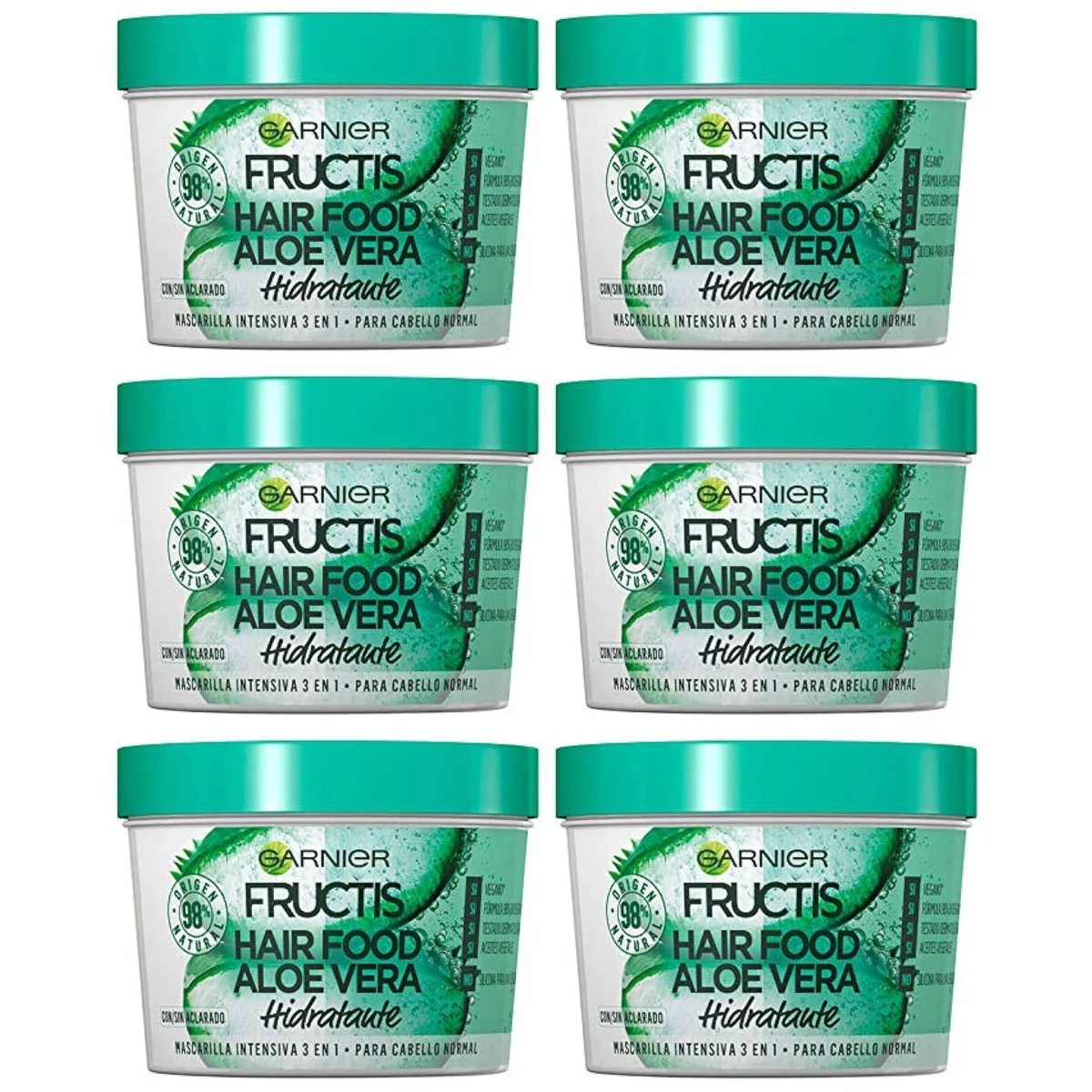 Garnier Garnier Aloe Vera Hair Food 3-in-1 Mask 13.26 Fl Oz 6 Pack skin care — product photo