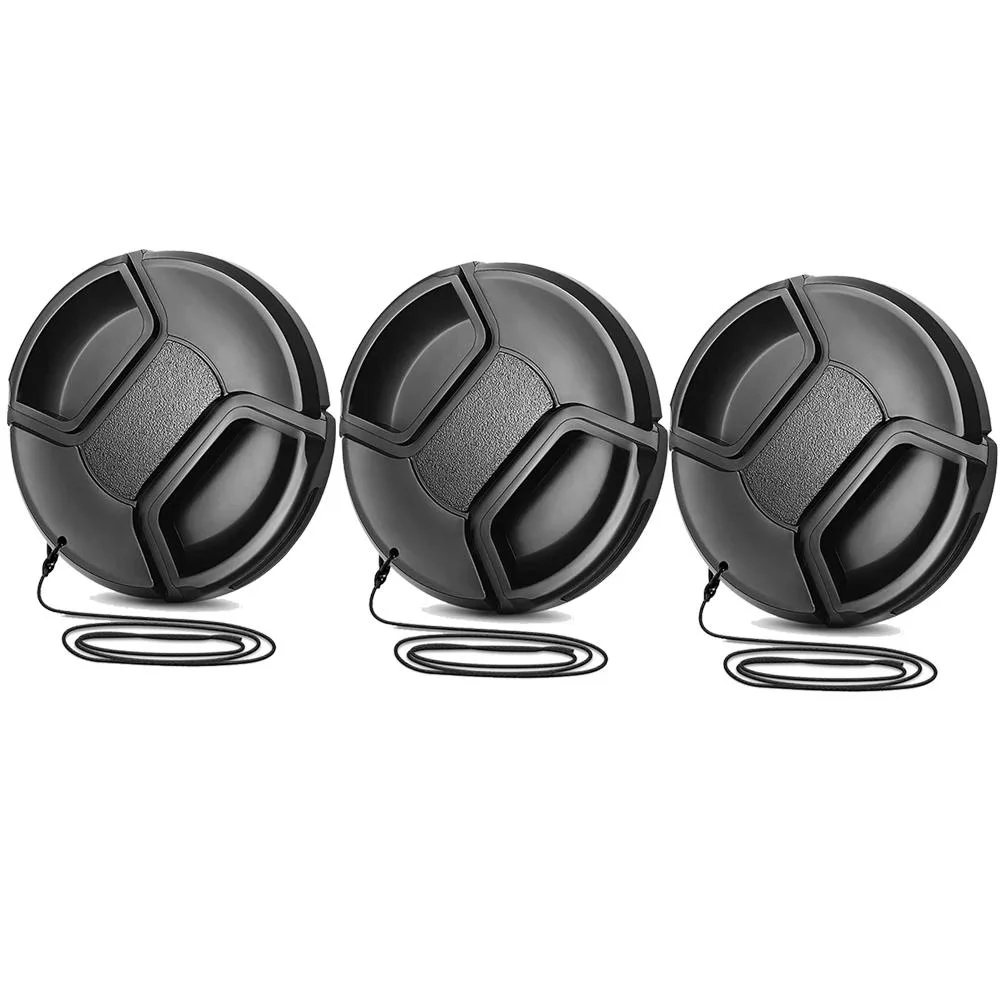 Vivitar Vivitar SC-62 62mm Snap-On Lens Cap 3-Pack — product photo