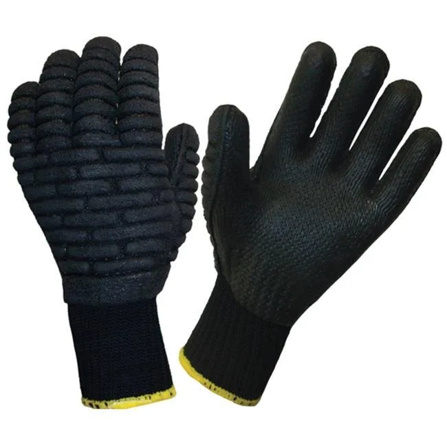 Black XL coated work gloves, one pair shown