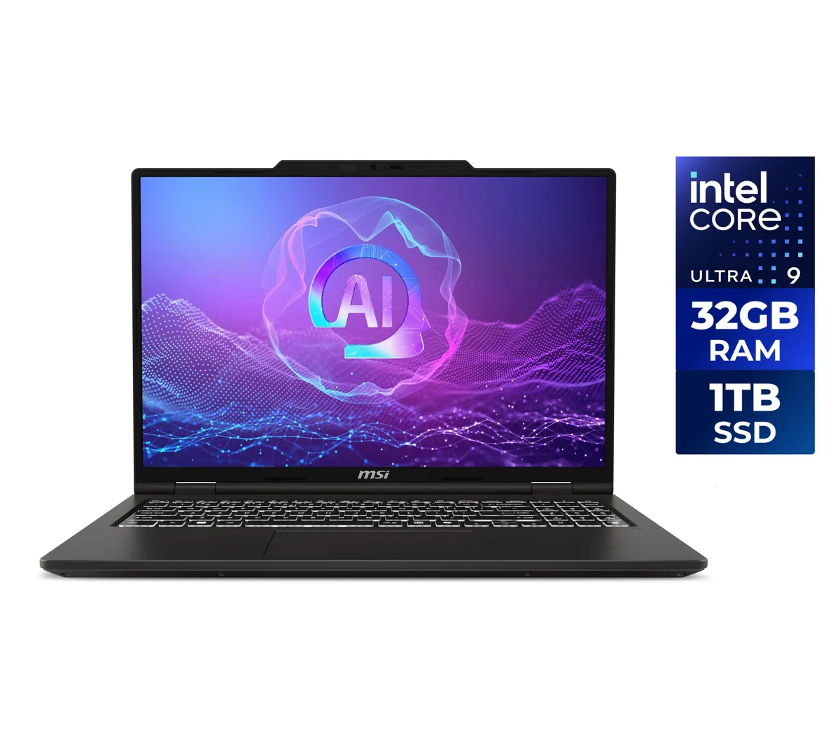MSI MSI Venture 16 AI A2HMTG-032US laptop Core Ultra 9 285H 32GB DDR5 1TB NVMe 16" touch — product photo
