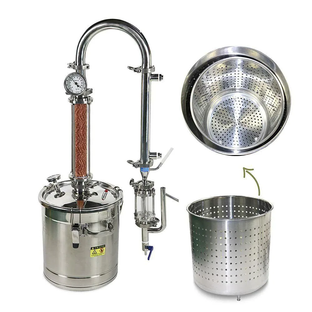 HNZXIB HNZXIB JYTQ-22L 22 L Essential Oil Distiller Stainless 304 Copper laboratory supply — product photo