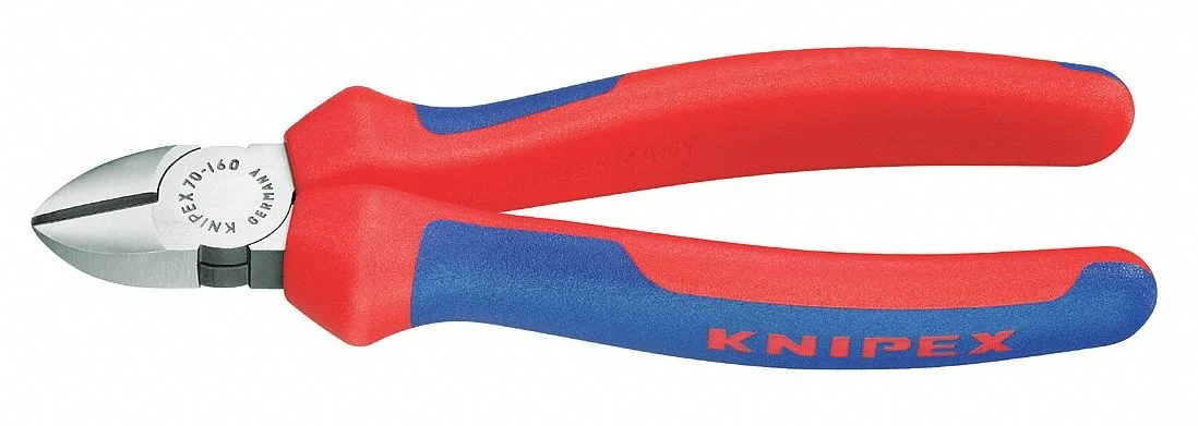 Knipex 7-1/4 inch diagonal cutter, vanadium steel, ergonomic grip