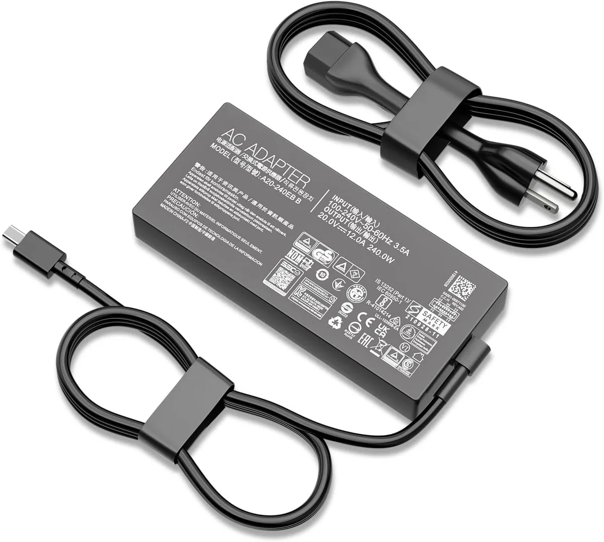 BASEUS BASEUS 240W 20V 12A AC Adapter Rectangle Conn Laptop Charger — product photo