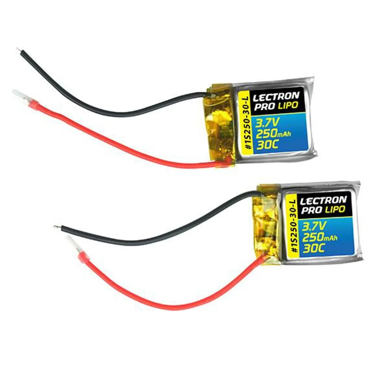Common Sense RC Common Sense RC Lectron Pro 3.7V 250mAh 30C Li-Po Battery 2-Pack drone accessory — product photo