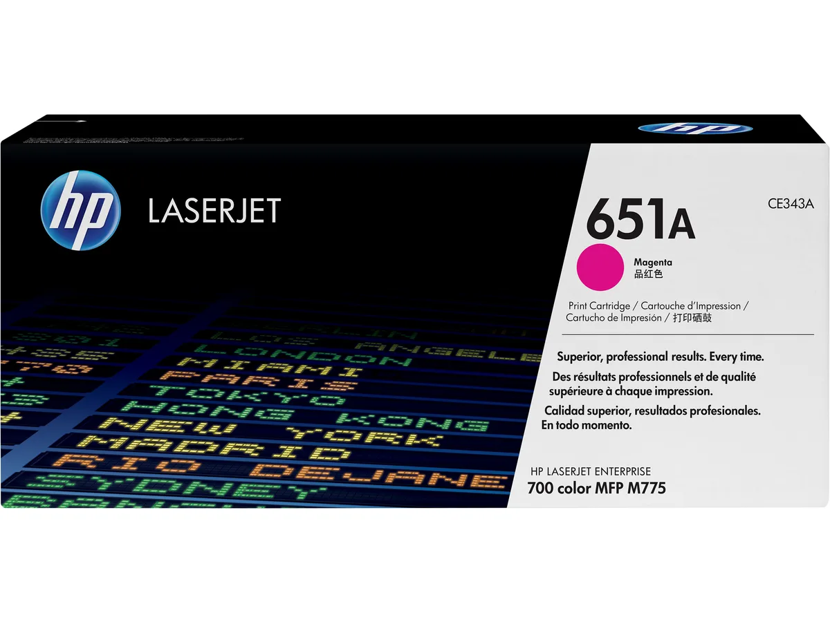 HP HP CE343A 651A Magenta Toner Cartridge 16000 Pages — product photo