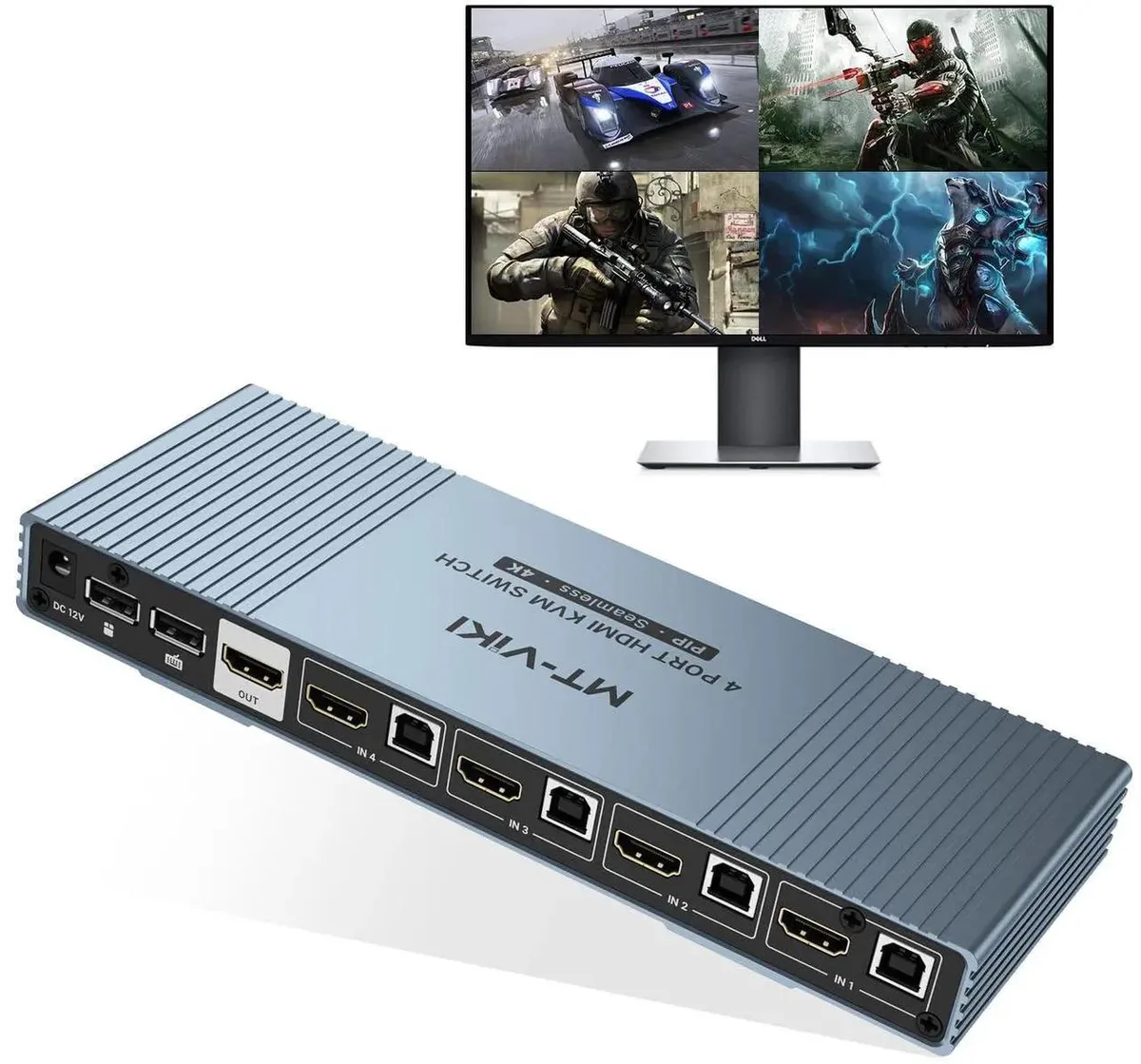 Vszerda Vszerda 4K Quad HDMI KVM Multiviewer 4x1 PIP POP 30Hz — product photo