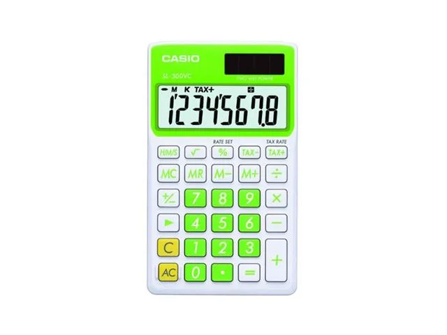 CASIO CASIO SL-300VC-GN Green Solar Calculator with Tax Function — product photo