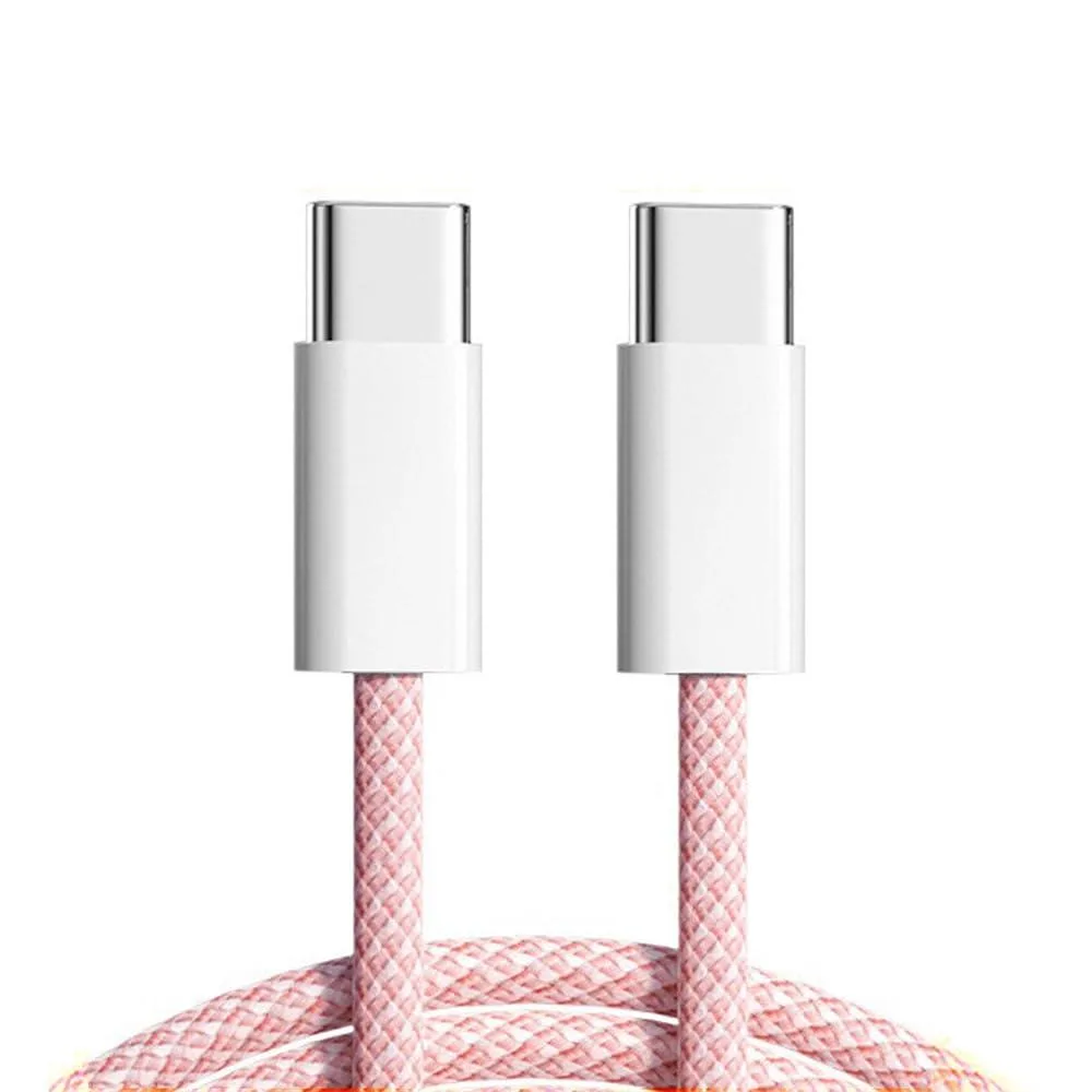 LORDWORLD LORDWORLD USB-C Cable 27W 65W 480Mbps 2m Pink Braid — product photo