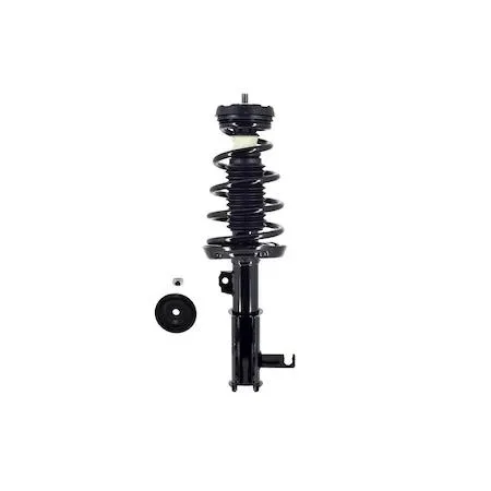 Silver complete strut assembly with coiled spring and damper body