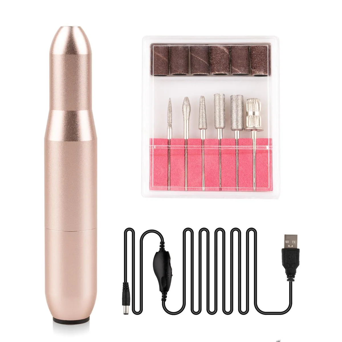  Marvelity nail2024 Corded Electric Power Drill 4500 milliwatts Pink Aluminum .15 kg — product photo