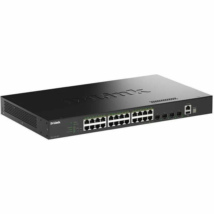 D-Link D-Link DGS-1530-28P 24-port Gigabit PoE+ network switch 370W budget — product photo