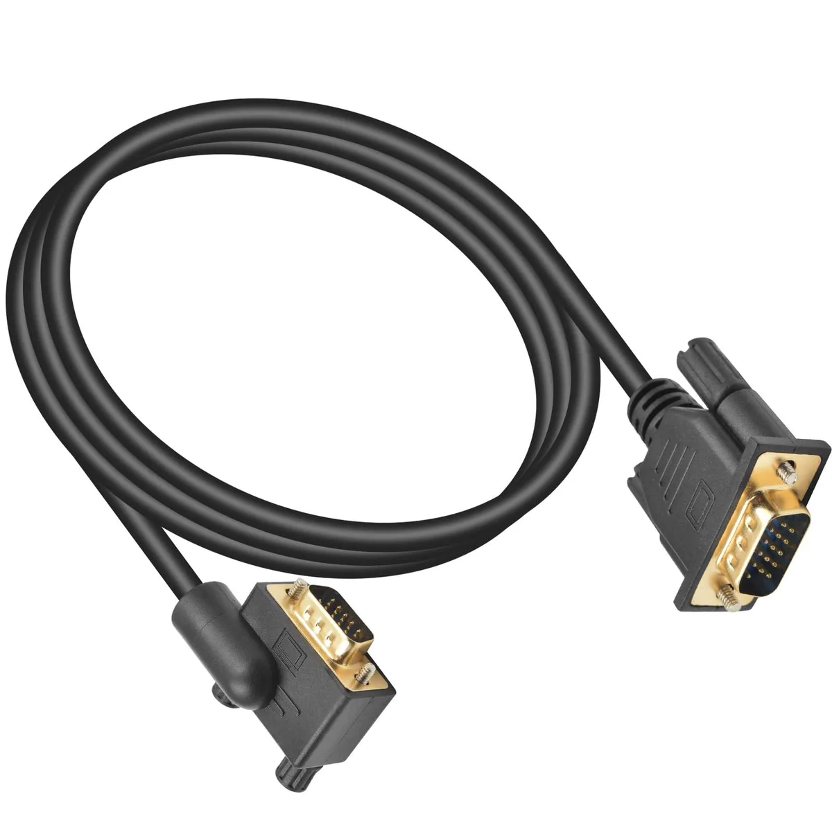 Vszerda Vszerda 90 Degree VGA Cable Male to Male 5ft 15 Pin — product photo
